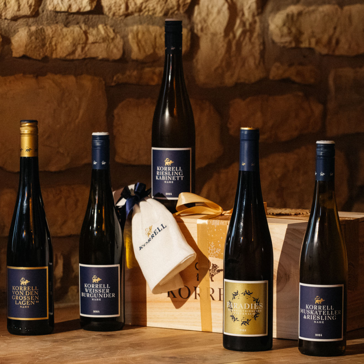 5er WEIHNACHTSPAKET  mit Geschirrtuch im Geschenkkarton verpackt